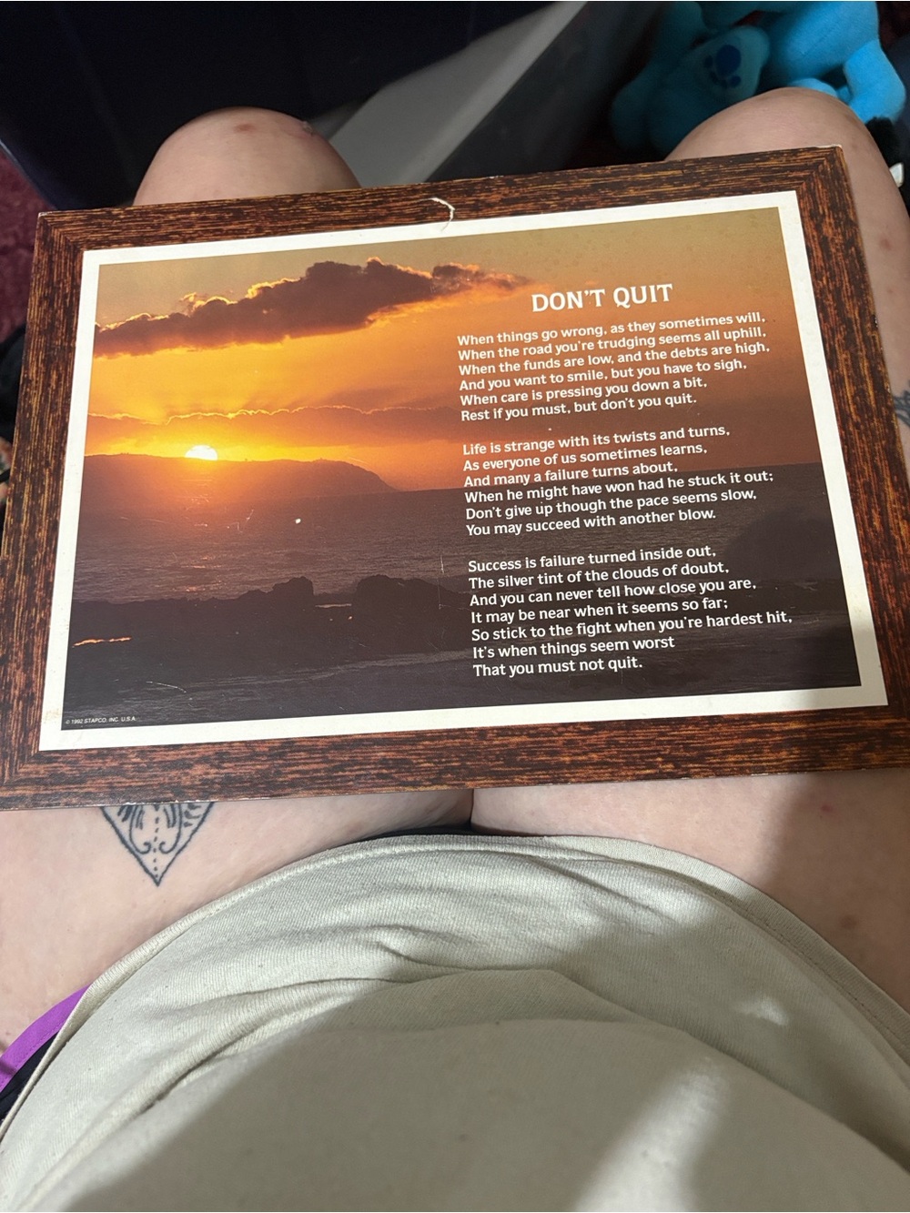 Don't Quit Framed Sunset Wall Art - Orange